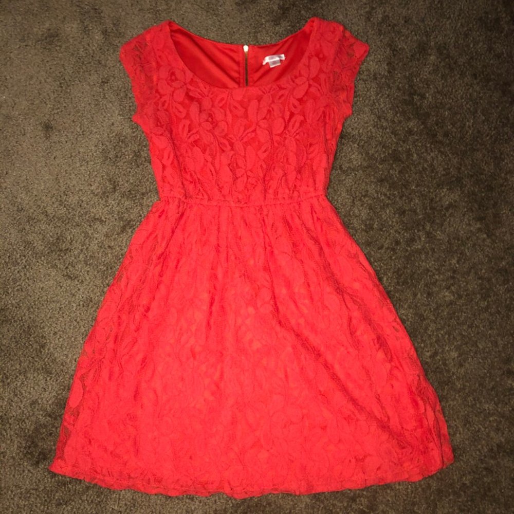 Xhilaration coral/orange a-line dress size XS